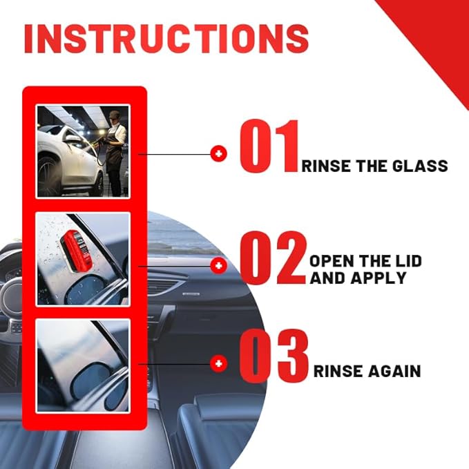 Windshield Oil Film Remover – Glass Cleaner & Visibility Booster