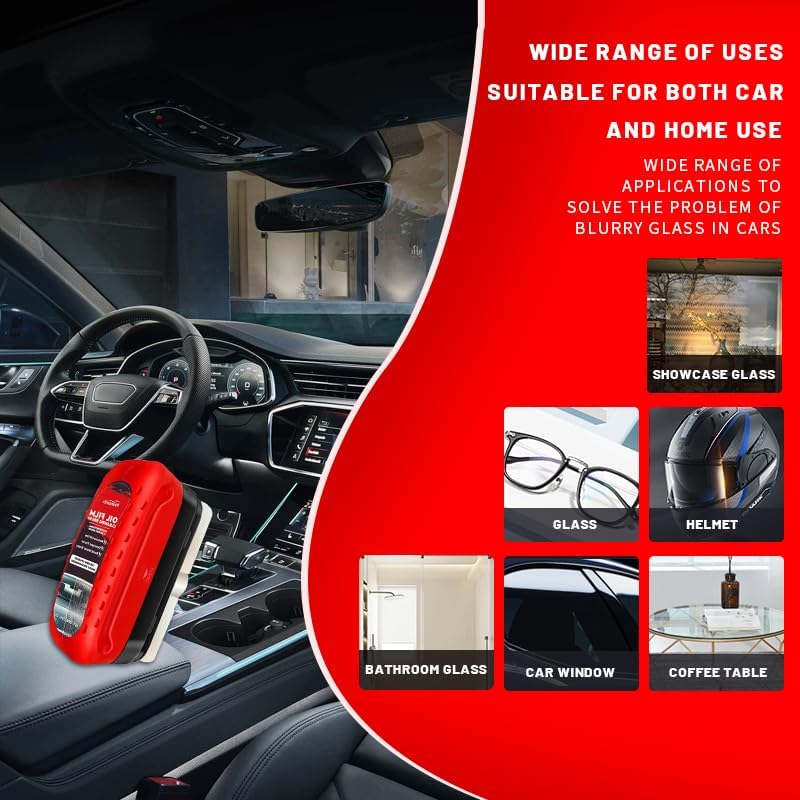 Windshield Oil Film Remover – Glass Cleaner & Visibility Booster