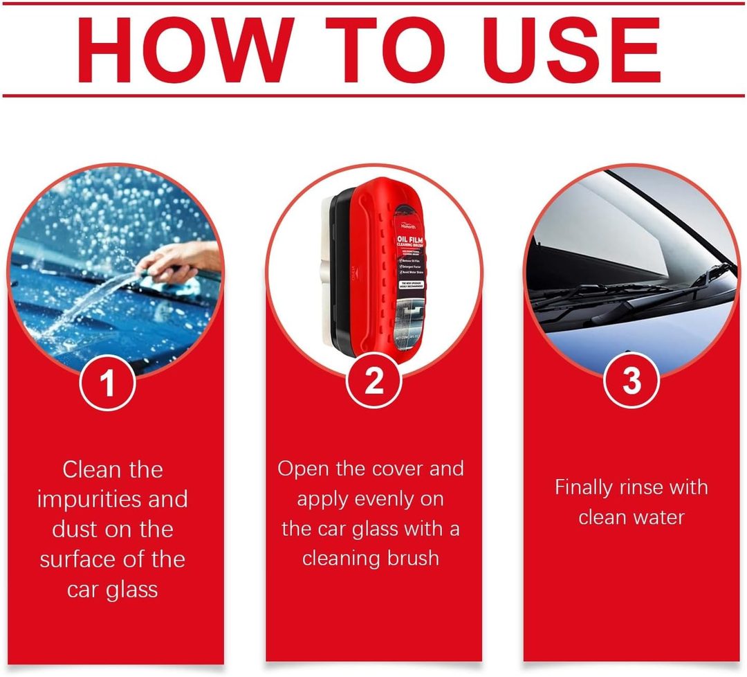 Windshield Oil Film Remover – Glass Cleaner & Visibility Booster