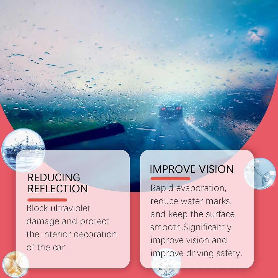 Windshield Oil Film Remover – Glass Cleaner & Visibility Booster